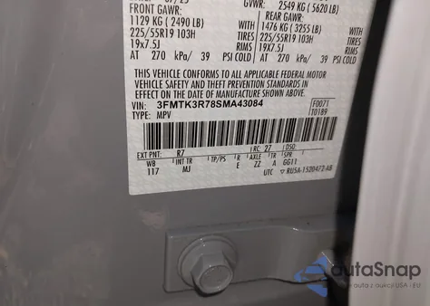 2025 Ford Mustang Mach-E Premium из США, поврежденный, VIN 3FMTK3R78SMA43084